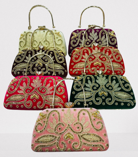 Clutch Purse Bag, Red Indian Designer Bridal Wedding Clutch #37919 | Buy  Online @ DesiClik.com, USA