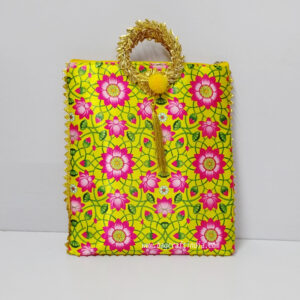 silk pichwai print handbags