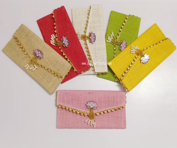 Designer jute envelope