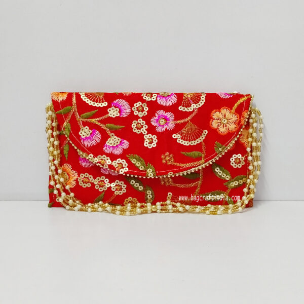 Embroidered Clutch Purse